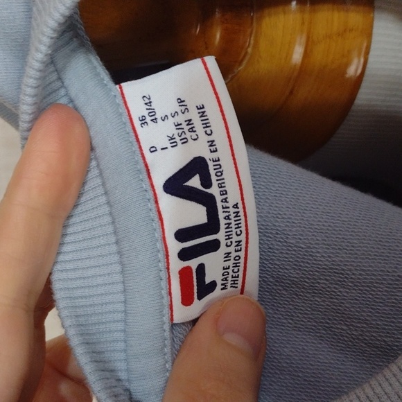 NWOT Fila baby blue crewneck sweatshirt with pockets! - Picture 7 of 8